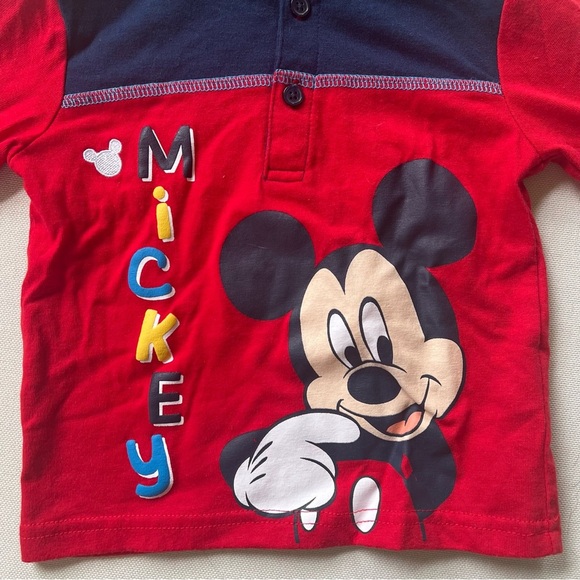 Disney Baby Mickey Mouse Shirt And Pant Outfit 6-9 Months - Picture 3 of 8